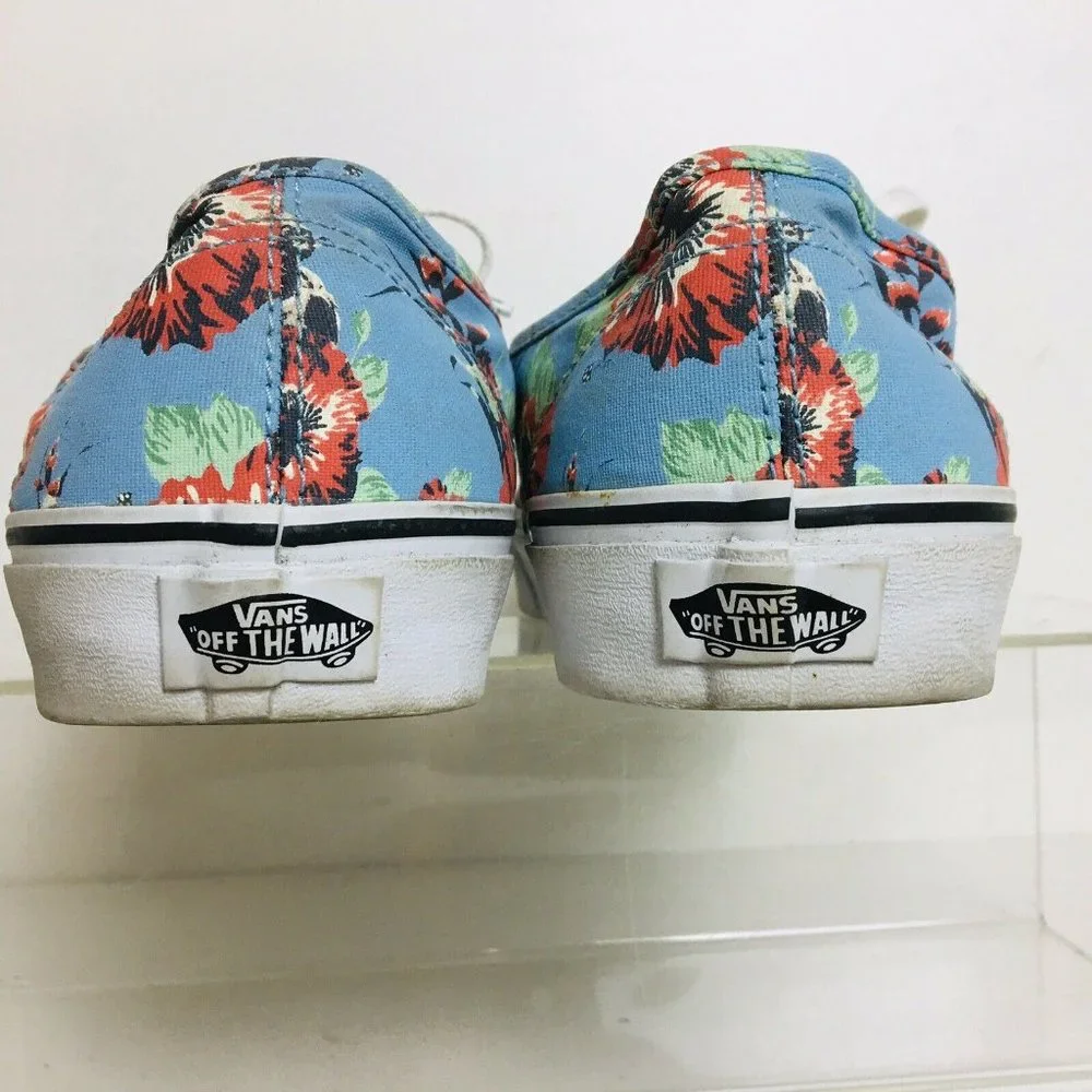 Vans x Star Wars Yoda Floral Canvas Sneakers Blue Print Shoes